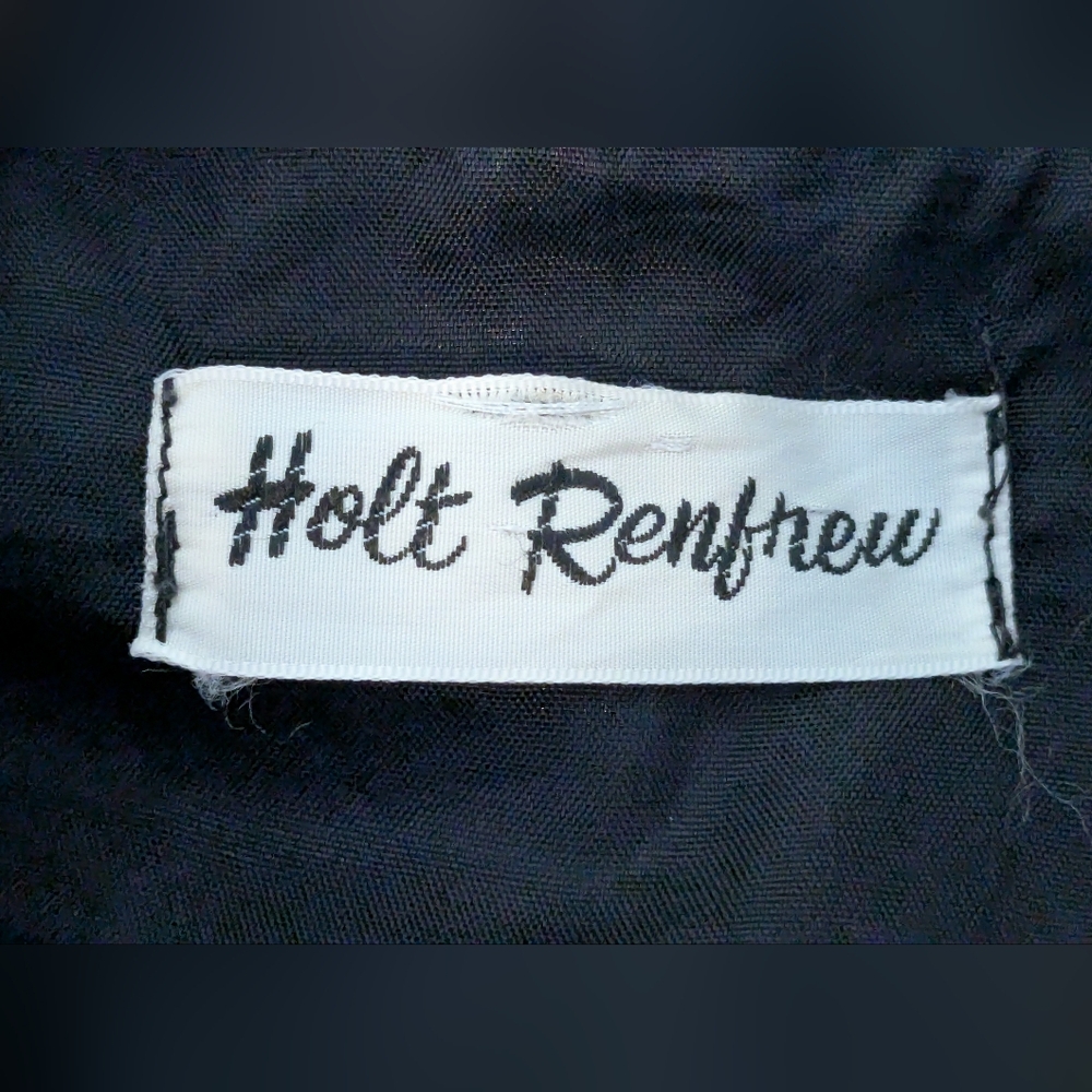 Holt Renfrew Vintage Black Velvet Mandarin Collar Toggle Jacket - Picture 3 of 8